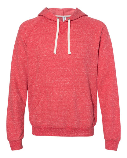 JERZEES Unisex Snow Heather French Terry Raglan Hooded Sweatshirt 90MR #color_Red
