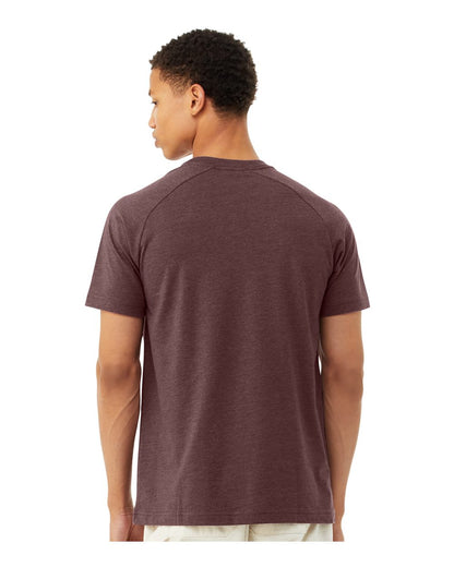 BELLA + CANVAS Heather CVC Raglan Tee 3201 #colormdl_Heather Maroon