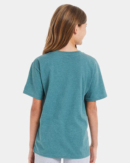 Hanes Youth Perfect-T T-Shirt 498Y #colormdl_Cactus Heather