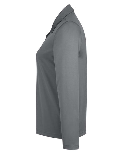 Team 365 Women's Zone Performance Long Sleeve Polo TT51LW #color_Sport Graphite
