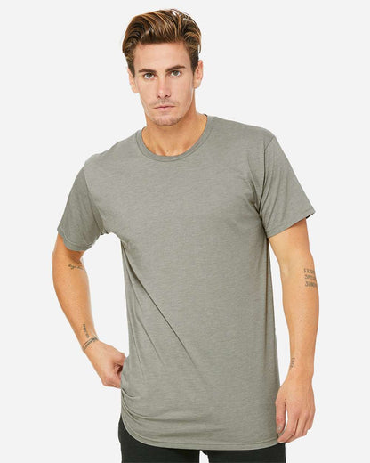 BELLA + CANVAS Men's Long Body Urban Tee 3006 #colormdl_Heather Stone