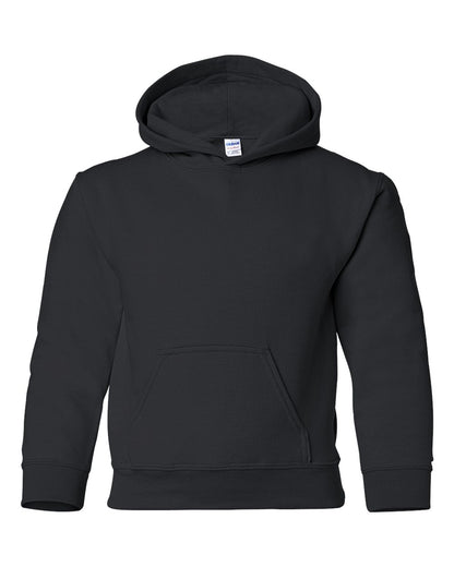 Gildan Heavy Blend™ Youth Hooded Sweatshirt 18500B #color_Black