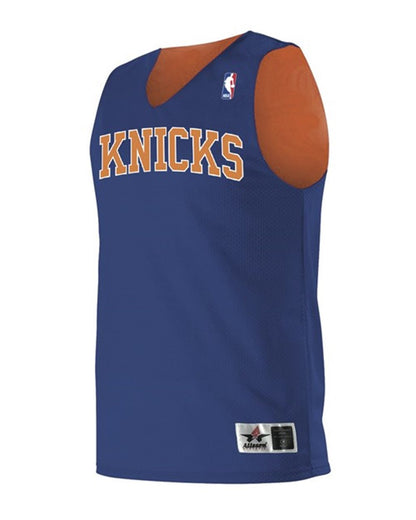 Alleson Athletic Youth NBA Logo'd Reversible Jersey A115LY #color_New York Knicks