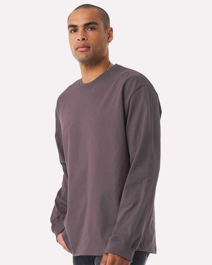 BELLA + CANVAS Unisex 7.5 oz Heavyweight Long Sleeve Tee 4651 #colormdl_Purple Storm
