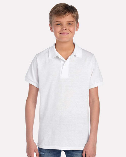 JERZEES Youth Dri-Power® Polo 437K #colormdl_White