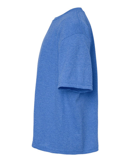 M&O Youth Gold Soft Touch T-Shirt 4850 #color_Heather Royal