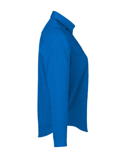 Devon & Jones Women's CrownLux Performance® Spencer Poplin Dress Shirt DG505W #color_French Blue Melange