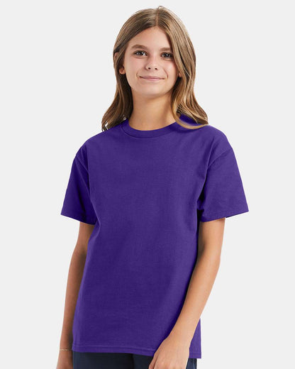 Hanes Authentic Youth T-Shirt 5450 #colormdl_Purple