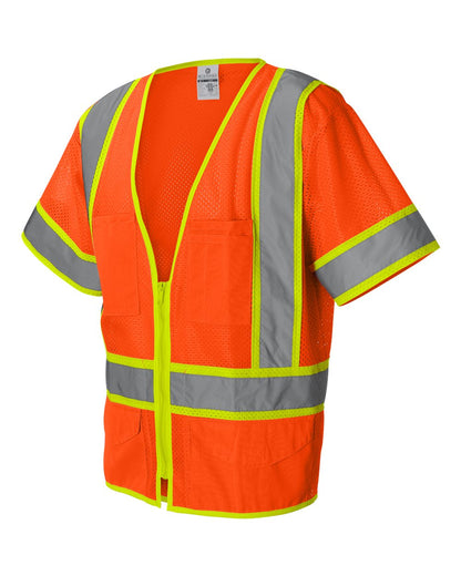 Kishigo Unisex Ultra-Cool™ Six-Pocket Mesh Surveyor’s Vest 1242-1243 #color_Orange