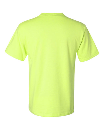 JERZEES Unisex Dri-Power® 50/50 Pocket T-Shirt 29MPR #color_Safety Green