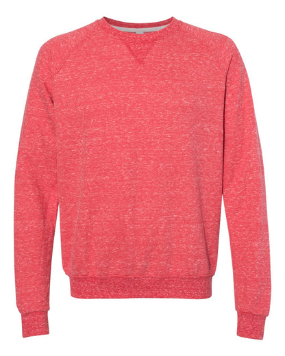 JERZEES Unisex Snow Heather French Terry Crewneck Sweatshirt 91MR #color_Red