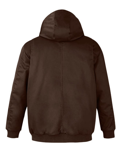 Harriton Unisex ClimaBloc® Heavyweight Hooded Full-Zip Jacket M722 #color_Dark Mocha