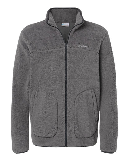 Columbia Men's Rugged Ridge™ II Sherpa Fleece Full-Zip 191111 #color_City Grey/ Shark
