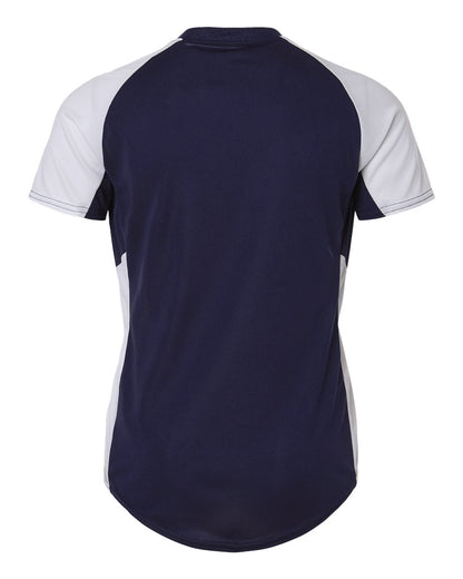 Augusta Sportswear Girls' Cutter Jersey 1523 #color_Navy/ White