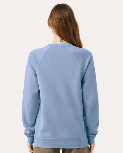 BELLA + CANVAS Unisex Sponge Fleece Raglan Crewneck Sweatshirt 3901 #colormdl_Lavender Blue