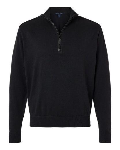 Devon & Jones Men's New Classics Quarter-Zip Sweater DG446 #color_Black