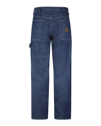 Bulwark Flame Resistant Pre-Washed Denim Dungaree PEJ8 #color_Blue Denim - 32I