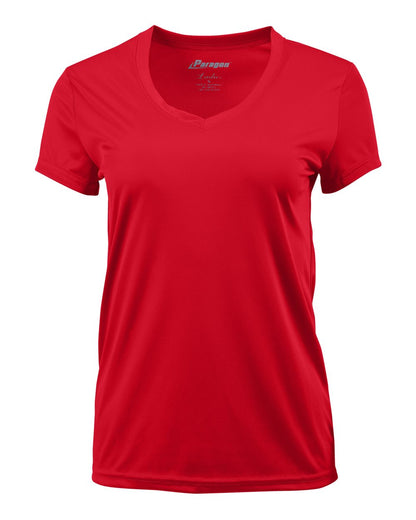 Paragon Women's Vera V-Neck T-Shirt 203 #color_Red
