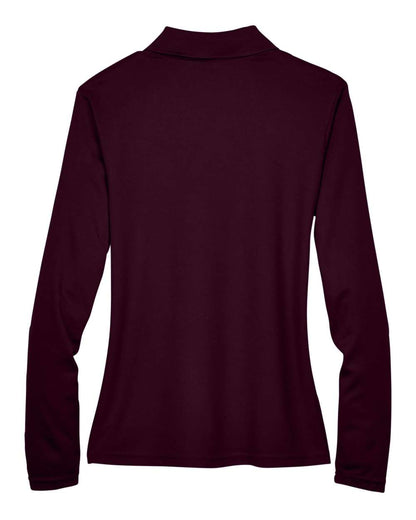 CORE365 Women's Pinnacle Performance Long Sleeve Piqué Polo 78192 #color_Burgundy