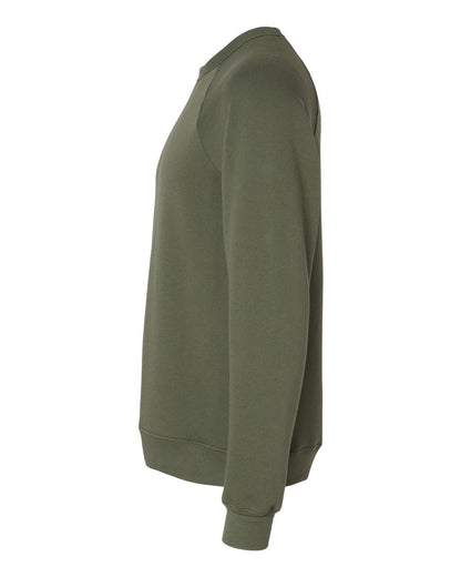 BELLA + CANVAS Sponge Fleece Raglan Crewneck Sweatshirt 3901 #color_Military Green