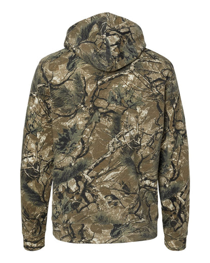 J. America Men's Gaiter Fleece Hooded Sweatshirt 8879 #color_Outdoor Camo