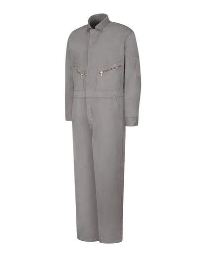 Red Kap Men's Zip-Front Cotton Coverall CC18 #color_Grey