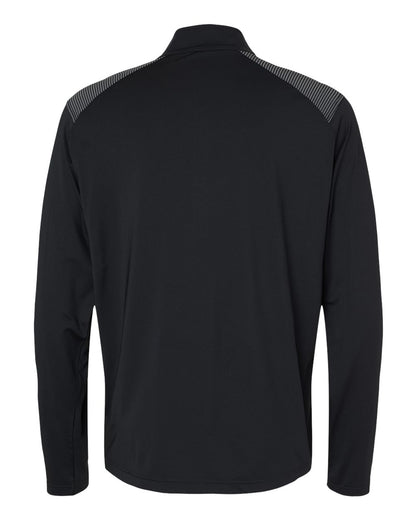 Adidas Shoulder Stripe Quarter-Zip Pullover A520 #color_Black