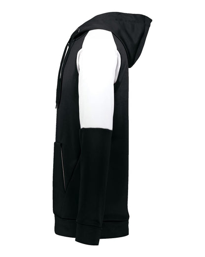 Holloway Unisex Blue Chip Hooded Sweatshirt 222540 #color_Black/ White