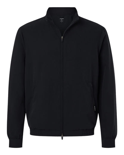 Jaanuu Men's Wolfe Everyday Full-Zip 6-Pocket Scrub Jacket M60001 #color_Black