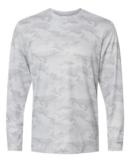Paragon Unisex Pompano Performance Camo Long Sleeve T-Shirt 217 #color_Aluminum