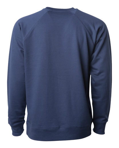 Independent Trading Co. Unisex Icon Lightweight Loopback Terry Crewneck Sweatshirt SS1000C #color_Indigo