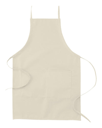 Big Accessories Apron with Pocket APR53 #color_Natural
