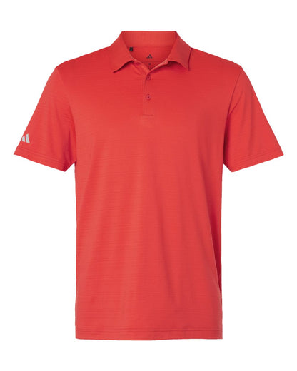 Adidas Men's Textured Stripe Polo A704 #color_Bright Red