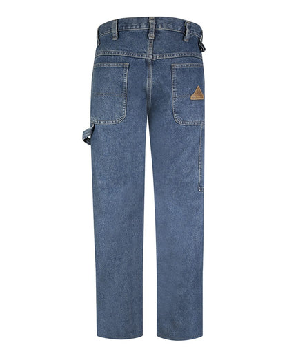 Bulwark Flame Resistant Pre-Washed Denim Dungaree PEJ8 #color_Stone Wash- 37UI