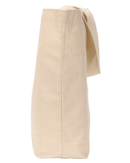 Bayside USA Made Cotton Canvas Jumbo Tote Bag BS600 #color_Natural