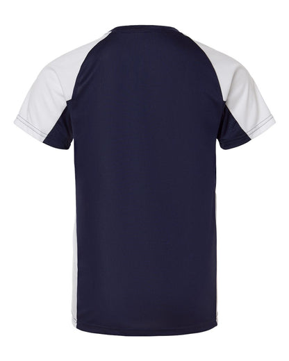 Augusta Sportswear Youth Cutter Jersey 1518 #color_Navy/ White