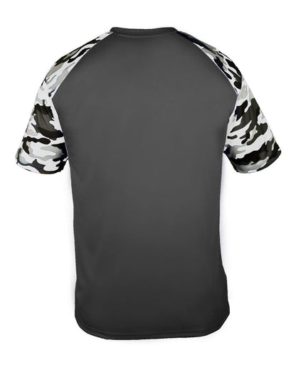 Badger Men's Camo Sport T-Shirt 4141 #color_Graphite/ White Camo