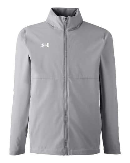 Under Armour Men's Rival Stretch Jacket 1390159 #color_Mod Grey/ White