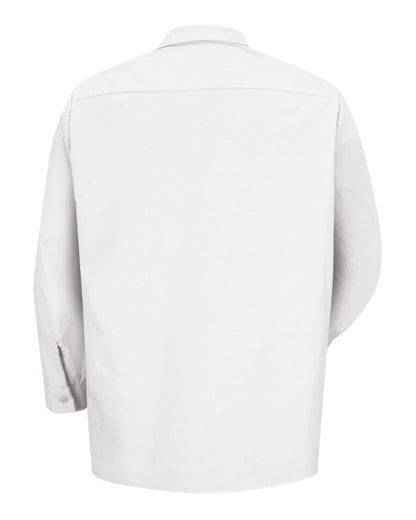Red Kap Men's Industrial Long Sleeve Work Shirt SP14 #color_White