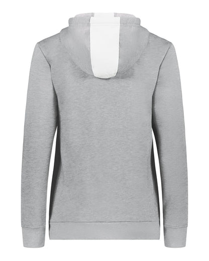 Augusta Sportswear Women's Eco Revive™ Three-Season Triblend Fleece Hooded Sweatshirt 6867 #color_White/ Grey Heather