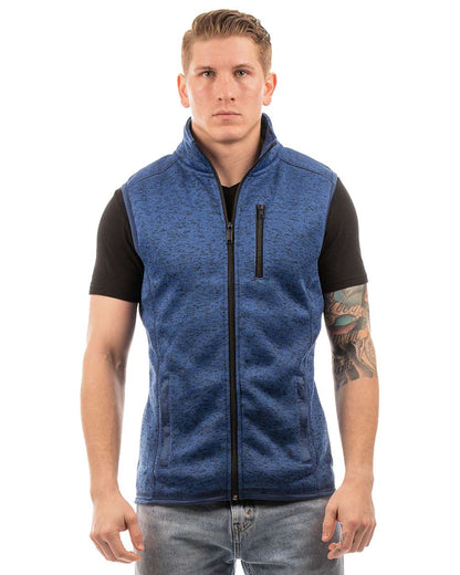 Burnside Sweater Knit Vest 3910 #color_Heather Navy