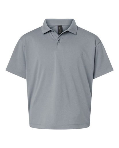 AllPro Youth Pro-Lock Performance Polo 41800Y #color_Heather Steel