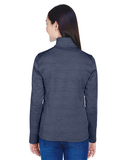 Devon & Jones Women's Newbury Mélange Fleece Quarter-Zip Pullover DG798W #colormdl_Navy Heather