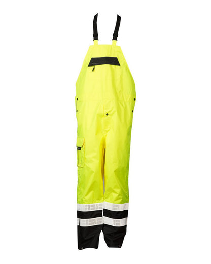 Kishigo Unisex Premium Black Series® Rainwear Bib RWB106-107 #color_Lime