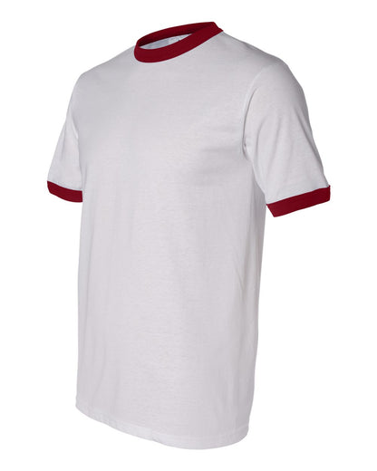 Augusta Sportswear 50/50 Ringer T-Shirt 710 #color_White/ Red