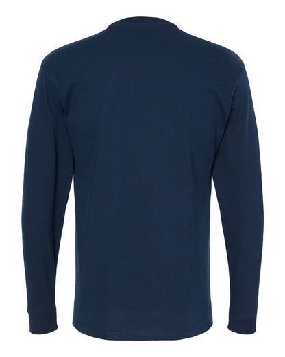 M&O Unisex Gold Soft Touch Long Sleeve T-Shirt 4820 #color_Deep Navy