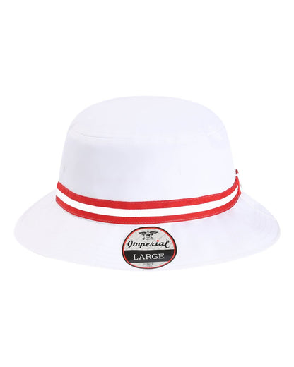 Imperial The Oxford Performance Bucket Hat 1371P #color_White/ Red