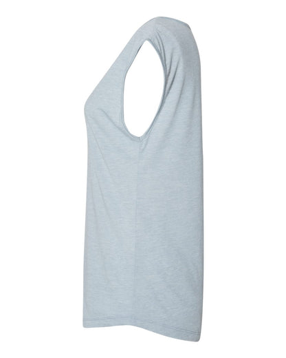 Next Level Women's Festival Sleeveless Deep V-Neck T-Shirt 5040 #color_Stonewash Denim