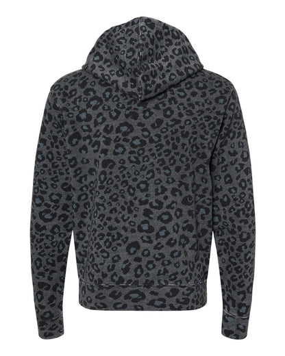 J. America Men's Triblend Fleece Hooded Sweatshirt 8871 #color_Black Leopard Triblend