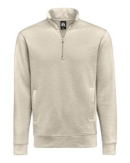 J. America Unisex BTB Fleece Quarter-Zip Sweatshirt 8722 #color_Oyster